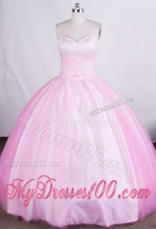 Sweetheart Beading Decorate Light Pink Dress for Quinceanera